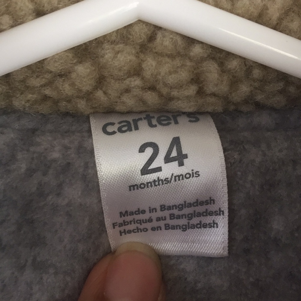 CARTERS Black And Red Toddler Boy Puffer Vest - Picture 5 of 5